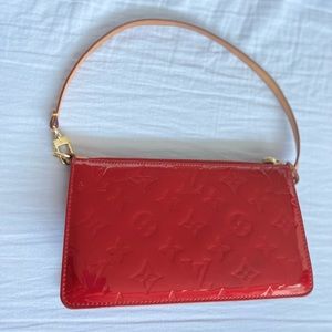 Red Vernis monogram Lexington handbag